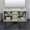 Custom image for Light Green with Satin Bronze Trim / White Cultured Marble / No Mirror