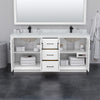 Custom image for White with Matte Black Trim / White Cultured Marble / No Mirror