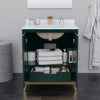 Custom image for Green with Satin Bronze Trim / Giotto Quartz / No Mirror