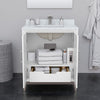Custom image for White with Satin Bronze Trim / No Mirror