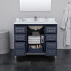 Custom image for Dark Blue with Brushed Nickel Trim / White Cultured Marble / No Mirror