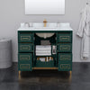 Custom image for Green with Satin Bronze Trim / Giotto Quartz / No Mirror