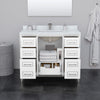 Custom image for White with Brushed Nickel Trim / Carrara Cultured Marble / No Mirror