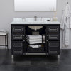 Custom image for Black with Brushed Nickel Trim / White Cultured Marble / No Mirror