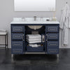 Custom image for Dark Blue with Brushed Nickel Trim / White Quartz / No Mirror