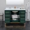 Custom image for Green with Satin Bronze Trim / White Cultured Marble / No Mirror