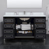 Custom image for Black with Brushed Nickel Trim / White Quartz / No Mirror