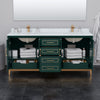 Custom image for Green with Satin Bronze Trim / Giotto Quartz / No Mirror