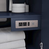 Custom image for Dark Blue with Brushed Nickel Trim / White Cultured Marble / No Mirror