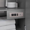 Custom image for Dark Gray with Matte Black Trim / White Carrara Marble / No Mirror