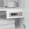 Custom image for White with Satin Bronze Trim / White Carrara Marble / No Mirror