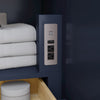Custom image for Dark Blue with Brushed Nickel Trim / Carrara Cultured Marble / No Mirror