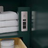 Custom image for Green with Satin Bronze Trim / Carrara Cultured Marble / No Mirror