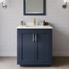 Custom image for Dark Blue with Brushed Gold Trim / White Quartz / 24