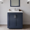 Custom image for Dark Blue with Brushed Nickel Trim / White Cultured Marble / 24