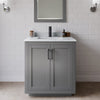 Custom image for Dark Gray with Matte Black Trim / White Carrara Marble / 24
