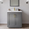 Custom image for Dark Gray with Brushed Gold Trim / White Cultured Marble / No Mirror