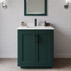 Custom image for Green with Matte Black Trim / White Cultured Marble / 24