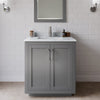 Custom image for Dark Gray with Brushed Nickel Trim / White Carrara Marble / No Mirror