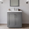 Custom image for Dark Gray with Brushed Nickel Trim / White Cultured Marble / 24