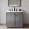 Custom image for Dark Gray with Matte Black Trim / White Quartz / No Mirror