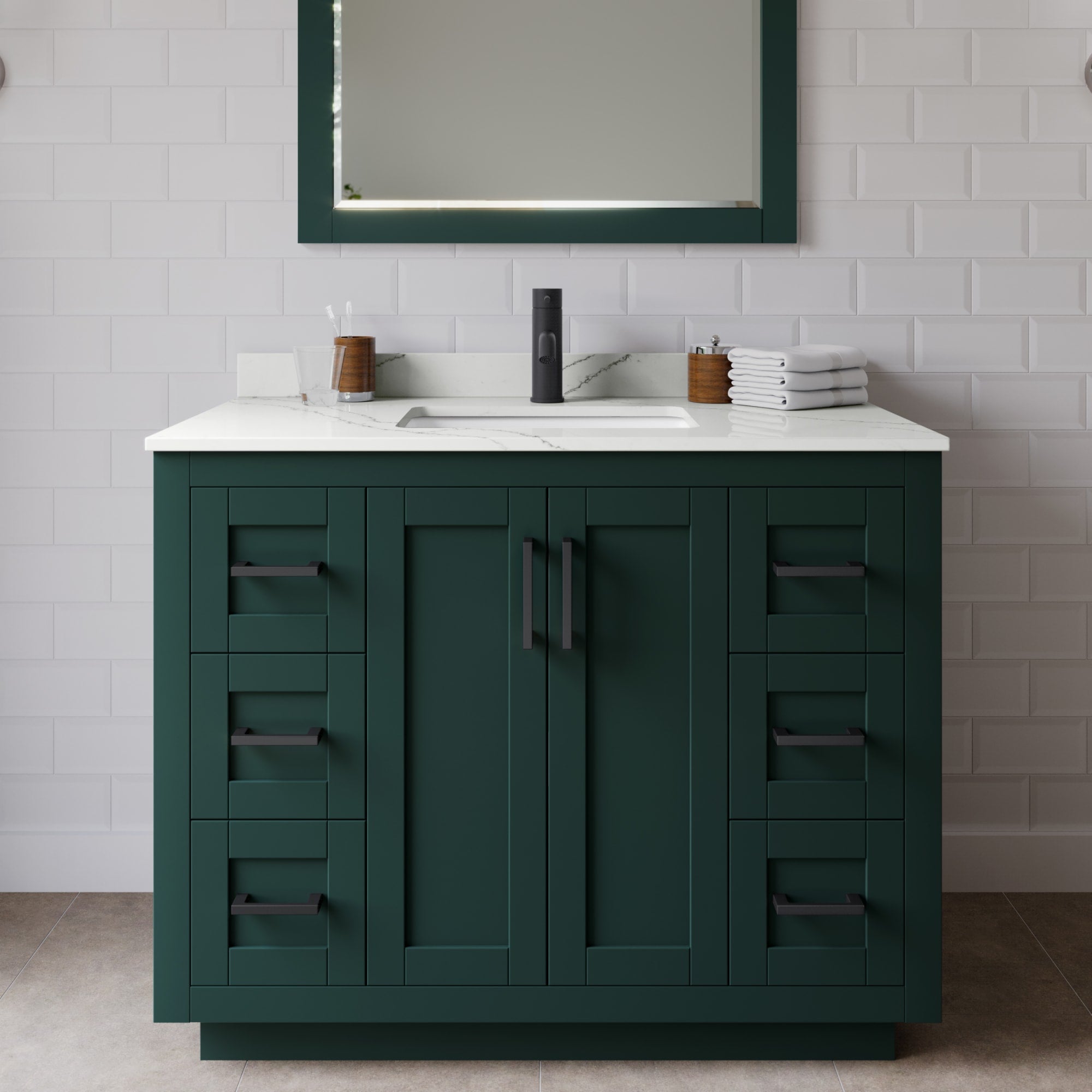 mirandiaページ Miranda Bathroom Vanity with Countertop 42 inch Single Sink Single