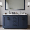 Custom image for Dark Blue with Matte Black Trim / Carrara Cultured Marble / No Mirror