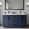 Custom image for Dark Blue with Matte Black Trim / White Cultured Marble / 58