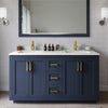 Custom image for Dark Blue with Brushed Gold Trim / Giotto Quartz / No Mirror
