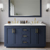 Custom image for Dark Blue with Brushed Gold Trim / White Quartz / 58