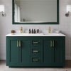 Custom image for Green with Brushed Gold Trim / White Cultured Marble / No Mirror