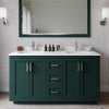 Custom image for Green with Brushed Nickel Trim / White Quartz / No Mirror