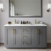 Custom image for Dark Gray with Brushed Gold Trim / Giotto Quartz / 58
