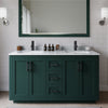 Custom image for Green with Matte Black Trim / White Carrara Marble / 58