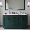 Custom image for Green with Matte Black Trim / White Cultured Marble / No Mirror
