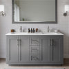 Custom image for Dark Gray with Brushed Nickel Trim / Carrara Cultured Marble / No Mirror