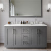 Custom image for Dark Gray with Brushed Nickel Trim / White Quartz / No Mirror