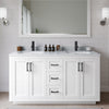 Custom image for White with Matte Black Trim / White Carrara Marble / 58