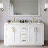 Custom image for White with Brushed Gold Trim / Giotto Quartz / 58