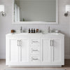 Custom image for White with Brushed Nickel Trim / Giotto Quartz / No Mirror