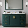 Custom image for Green with Brushed Gold Trim / White Quartz / No Mirror