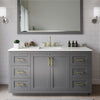Custom image for Dark Gray with Brushed Gold Trim / Giotto Quartz / 58