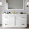 Custom image for White with Brushed Gold Trim / Giotto Quartz / 58