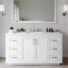 Custom image for White with Brushed Nickel Trim / Giotto Quartz / 58