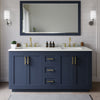 Custom image for Dark Blue with Brushed Gold Trim / Giotto Quartz / No Mirror