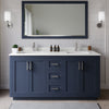 Custom image for Dark Blue with Brushed Nickel Trim / White Quartz / No Mirror