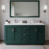 Custom image for Green with Brushed Nickel Trim / White Cultured Marble / 58