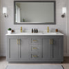 Custom image for Dark Gray with Brushed Gold Trim / Carrara Cultured Marble / 58