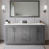 Custom image for Dark Gray with Brushed Nickel Trim / White Quartz / 58