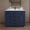 Custom image for Dark Blue with Matte Black Trim / White Quartz / No Mirror